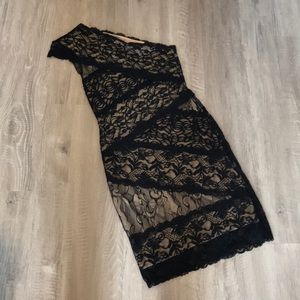 Bebe One shoulder dress. Never worn. Small.